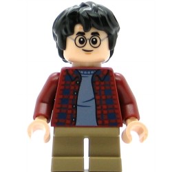 LEGO Harry Potter Minifigure Dark Red Plaid Flannel Shirt