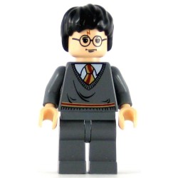 LEGO Harry Potter Minifigure Harry Gryffindor Stripe Dark Gray Legs